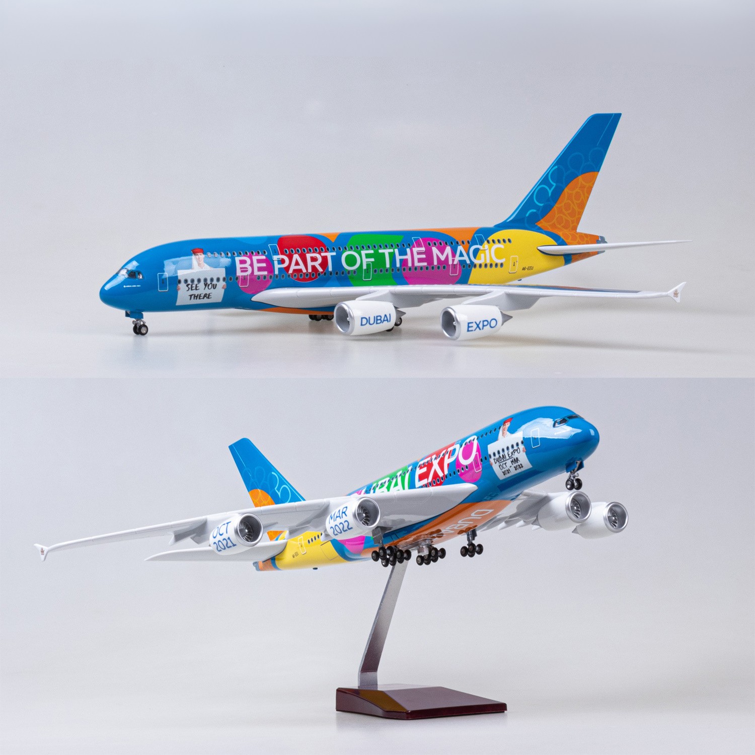 Model Kit Plane - 1/160 scale Emirates EXPO A380 Large