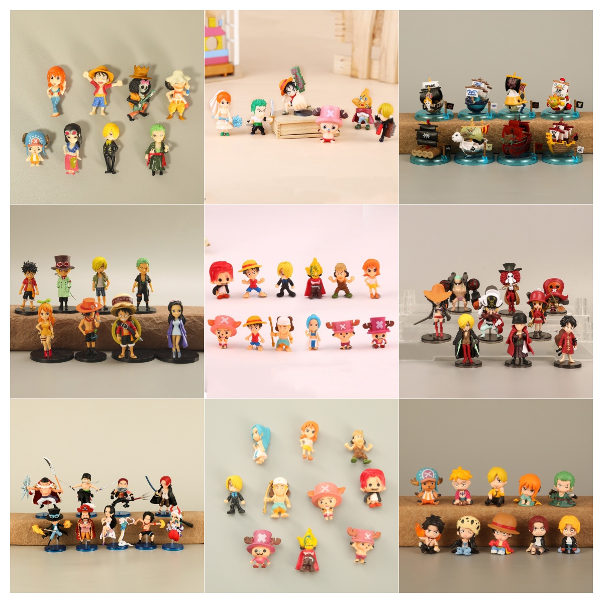 Model Kit One Piece Bandai - 6-12Pcs/Set One Piece Monkey D. Luffy