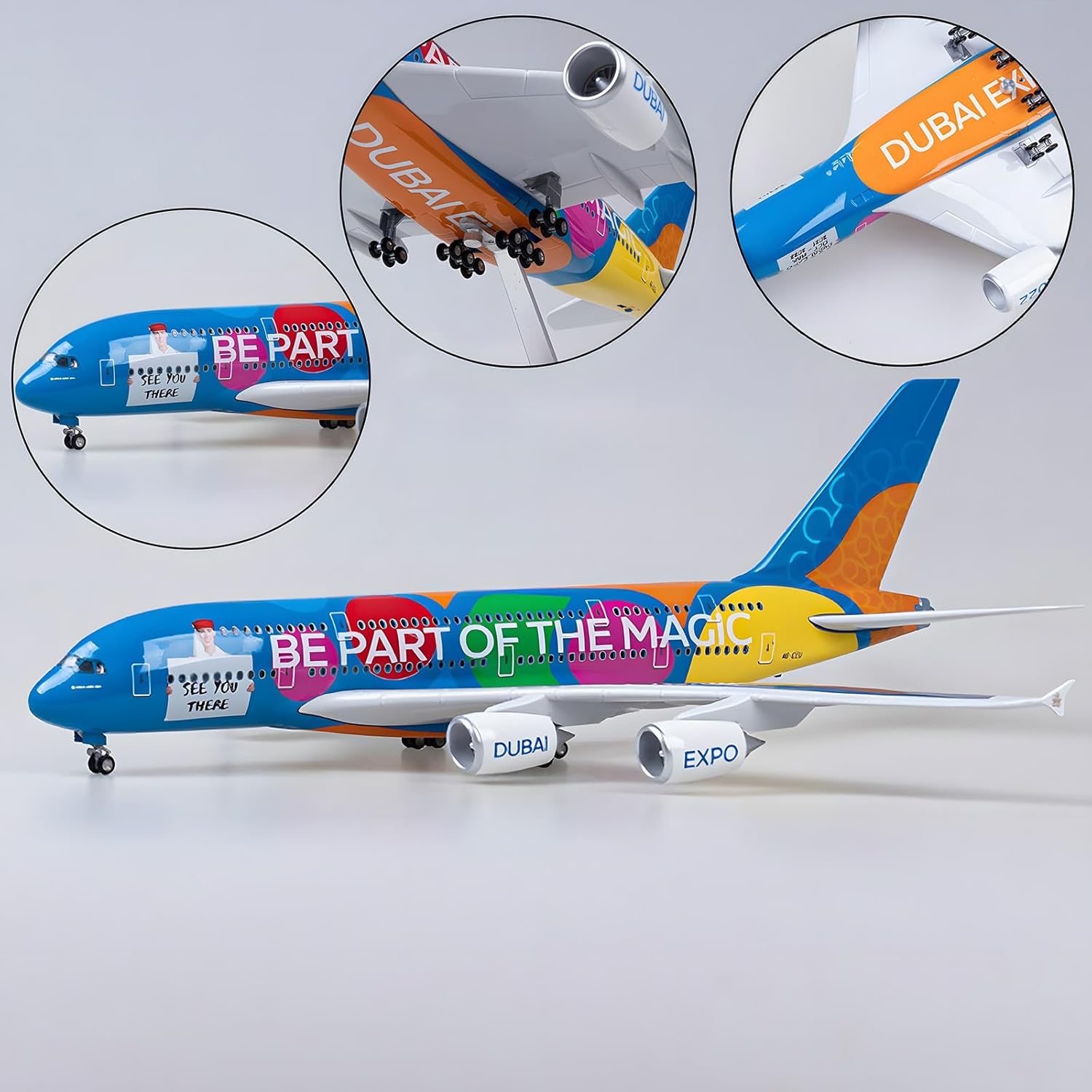1/160 scale Emirates EXPO A380 - đánh giá và giá Model Kit Plane