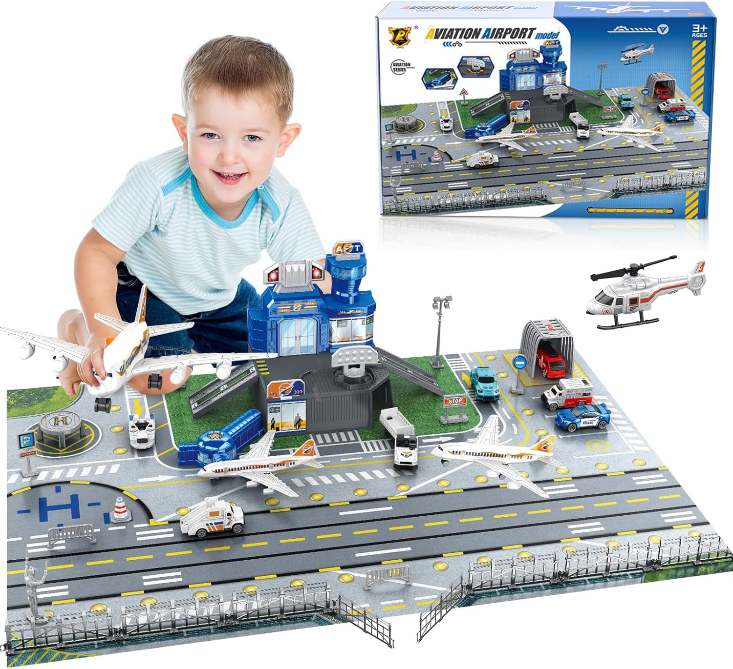 Children's Airport Scene Toy S - đánh giá và giá Model Kit Plane