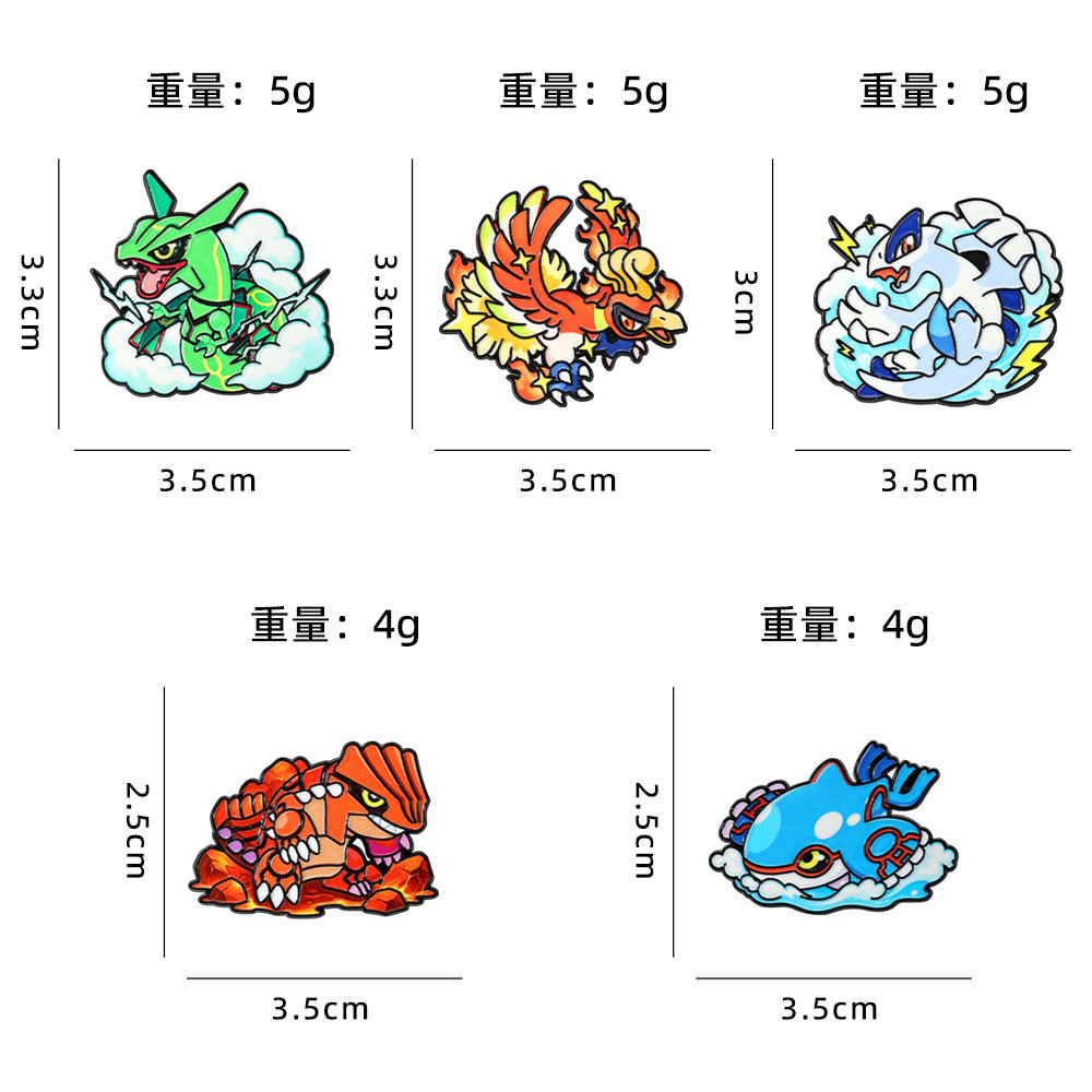 5Pcs Legendary Enamel Pins Ho‑ - đánh giá và giá Model Kit Lugia