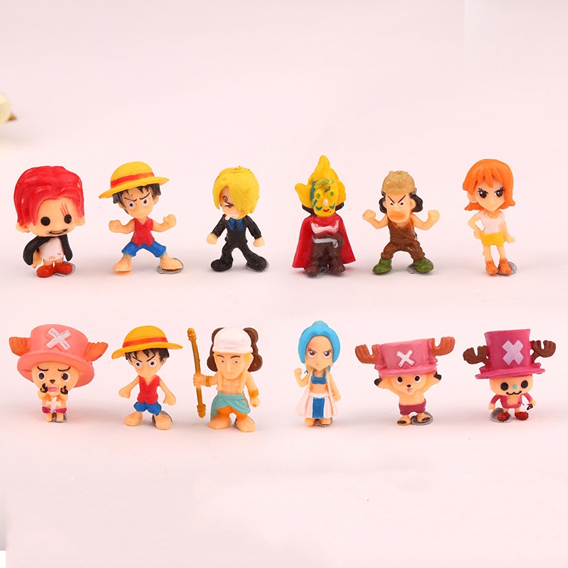 6-12Pcs/Set One Piece Monkey D - đánh giá và giá Model Kit One Piece Bandai
