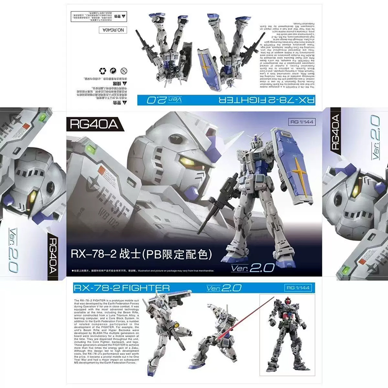 RG 1/144 RX-78-2 2.0 G3 Ver. A - đánh giá và giá Model Kit Pg