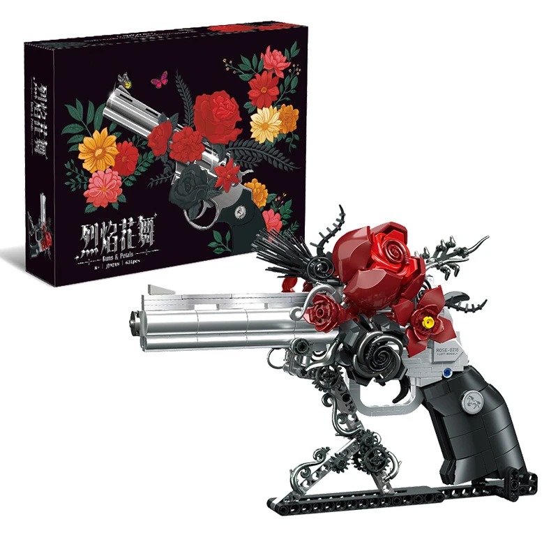 631pcs Rose Revolver Gun Build - đánh giá và giá Model Kit Revolver