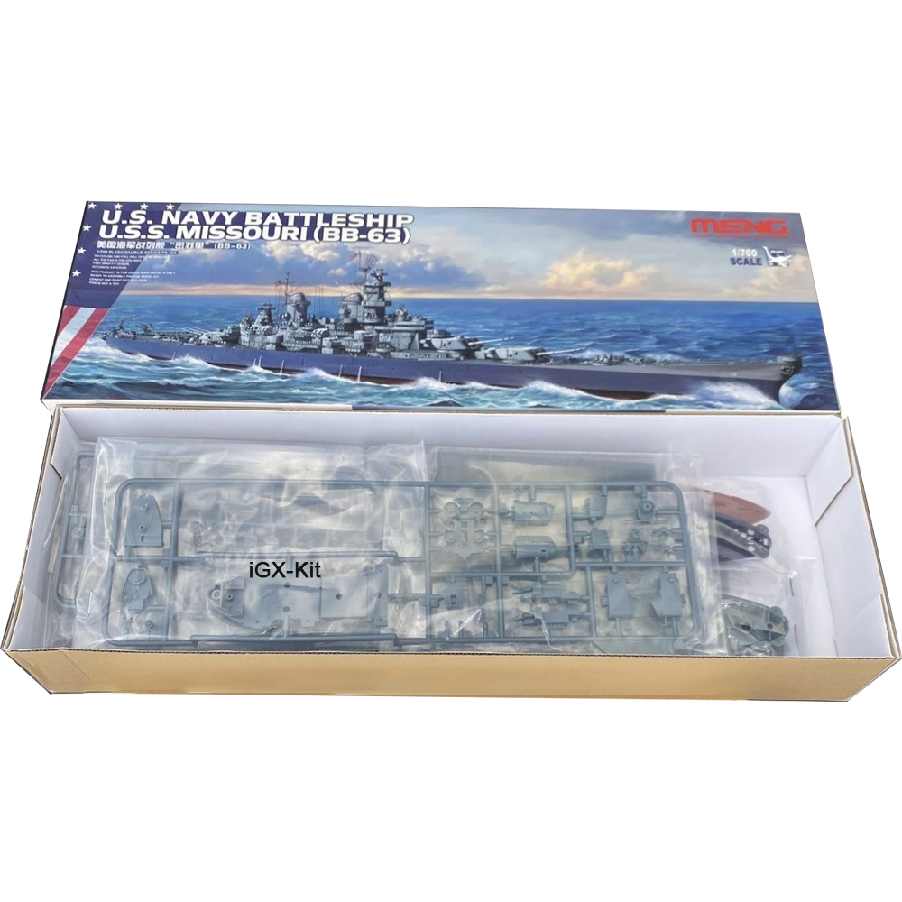 Meng PS004 1/700 Scale US Navy - đánh giá và giá Model Kit Uss Missouri