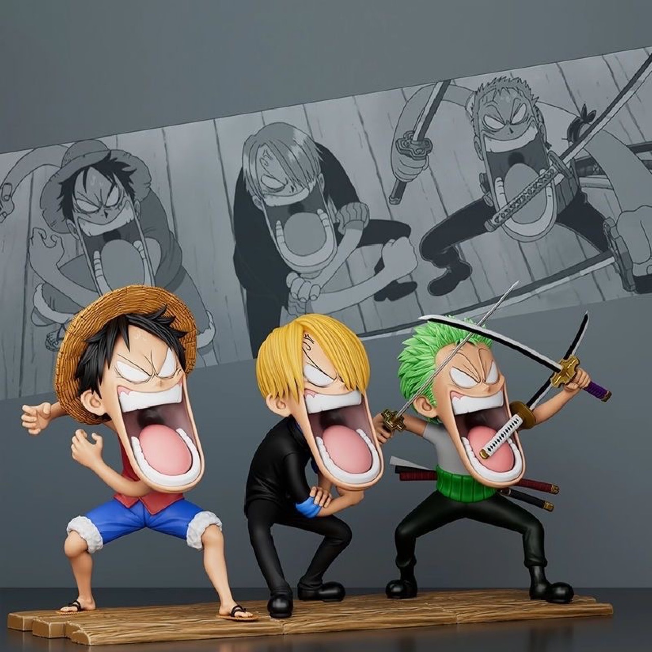 3Pcs/Set One Piece Luffy Figur - đánh giá và giá Model Kit One Piece Bandai