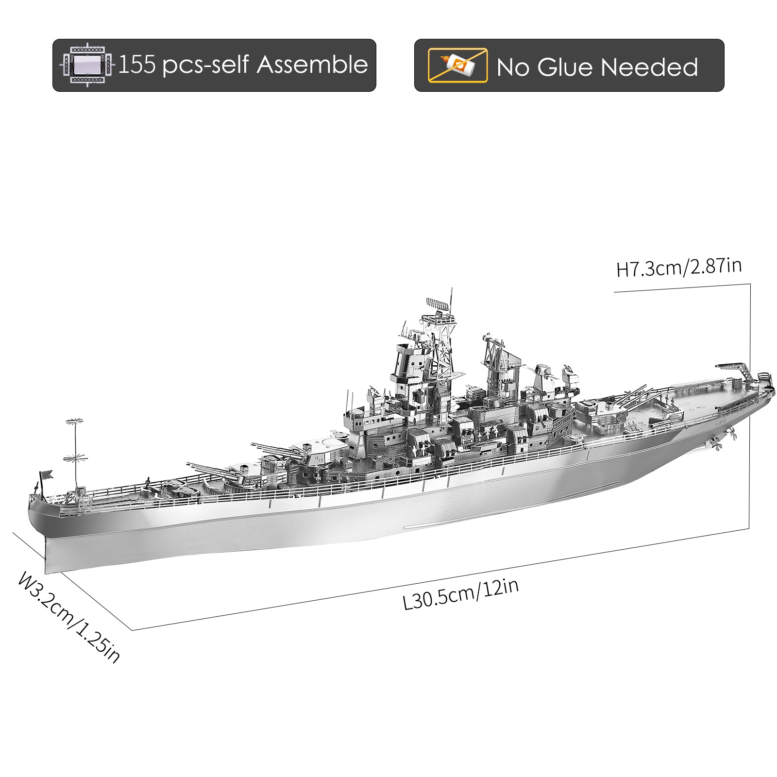 Piececool 3D Model Kits Metal  - đánh giá và giá Model Kit Uss Missouri